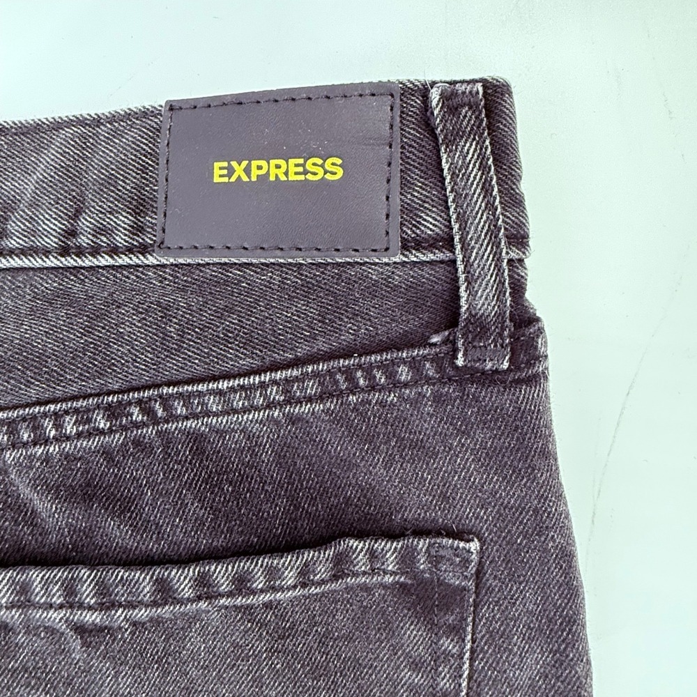 Express Wide Leg Jeans Womens 10R Black Excellent High Rise Conscious Edit - Picture 3 of 8